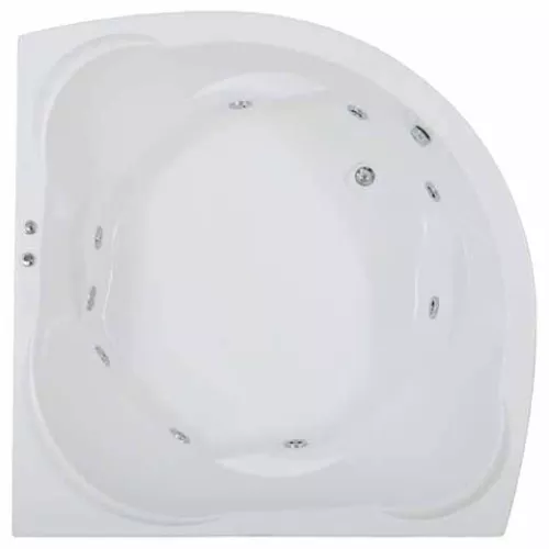 Ванна  акриловая  BAS Ривьера 161*161, Комплектация: гидромассаж, изображение 2