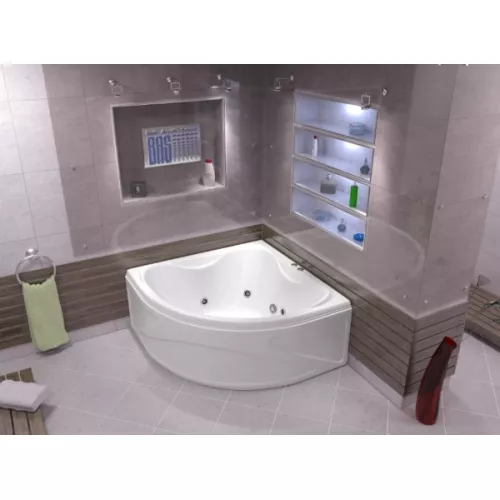 Ванна акриловая  BAS Риола 135*135, Комплектация: гидромассаж, изображение 3