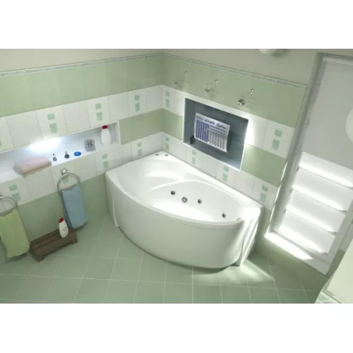 Ванна акриловая  BAS Флорида 160*88, Ориентация: Левая, Комплектация: гидромассаж, изображение 3