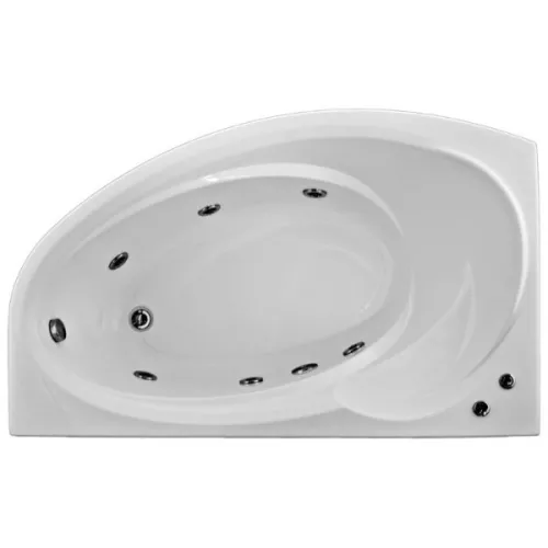 Ванна акриловая  BAS Флорида 160*88, Ориентация: Левая, Комплектация: гидромассаж