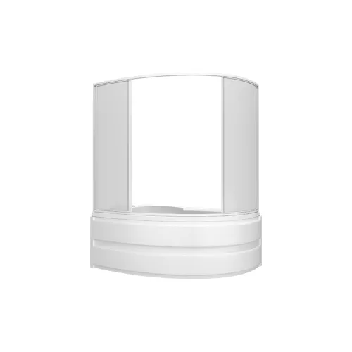 Шторка для ванны BAS Сагра 160х145, Цвет стекла: пластик Вотер