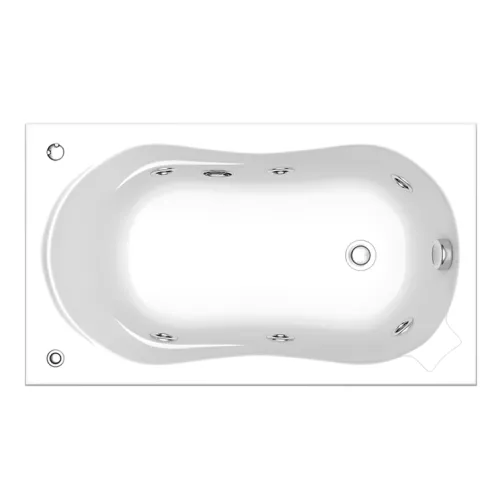 Ванна акриловая  BAS Кэмерон 120*70, Комплектация: гидромассаж, изображение 2