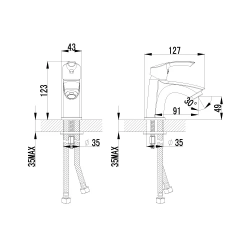 Смеситель Lemark Plus Strike LM1106C для раковины, изображение 2