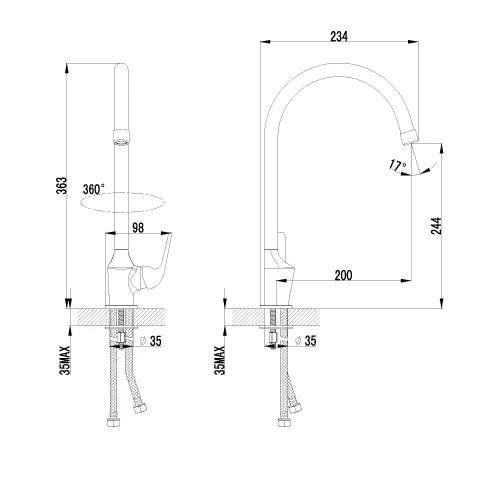 Смеситель Lemark Plus Advance LM1205C для кухни, изображение 2