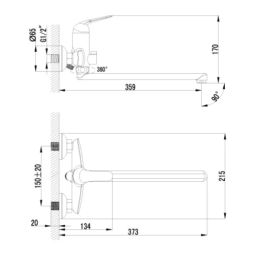 Смеситель Lemark Plus Advance LM1251C универсальный, изображение 2