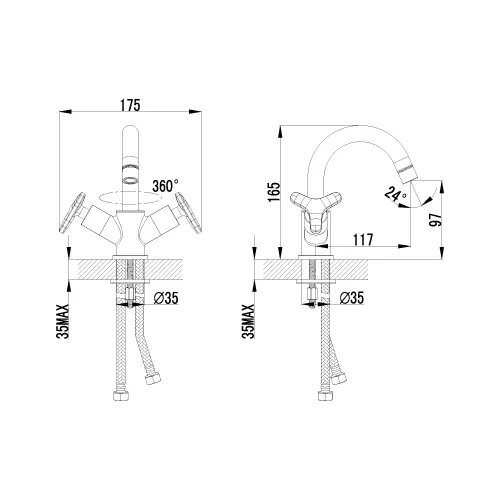Смеситель Lemark Plus Spirit LM1907C для раковины, изображение 2