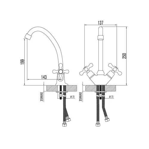 Смеситель Lemark Standard LM2104C для кухни, изображение 2