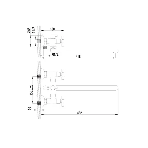 Смеситель Lemark Benefit LM2512C универсальный, изображение 2