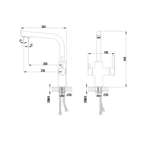 Смеситель Lemark Comfort LM3060C для кухни с подключением к фильтру с питьевой водой, изображение 2