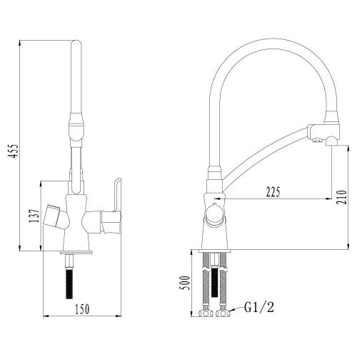 Смеситель Lemark Comfort LM3070C для кухни  с подключением к фильтру с питьевой водой, Выбрать цвет: Черный, изображение 2