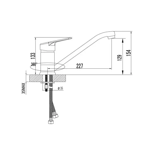Смеситель Lemark Omega LM3104C для кухни, изображение 2