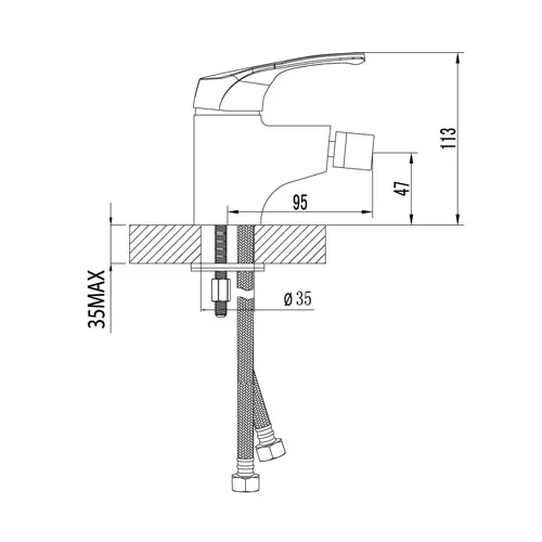 Смеситель Lemark Omega LM3108C для биде, изображение 2