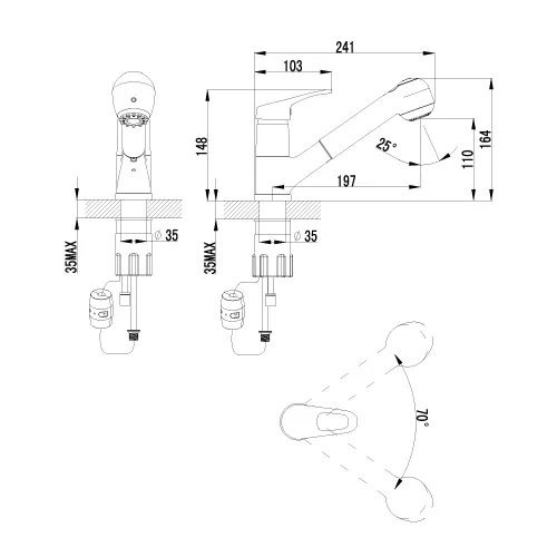 Смеситель Lemark Omega LM3150C для кухни, изображение 2