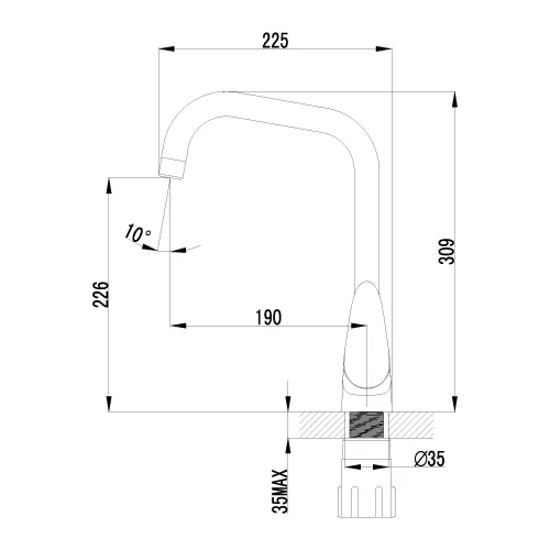Смеситель Lemark Pramen LM3355C для кухни, изображение 2