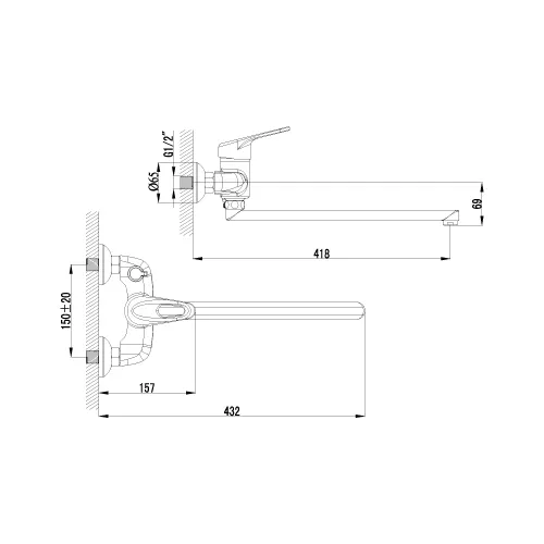 Смеситель Lemark Luna LM4117C универсальный, изображение 2