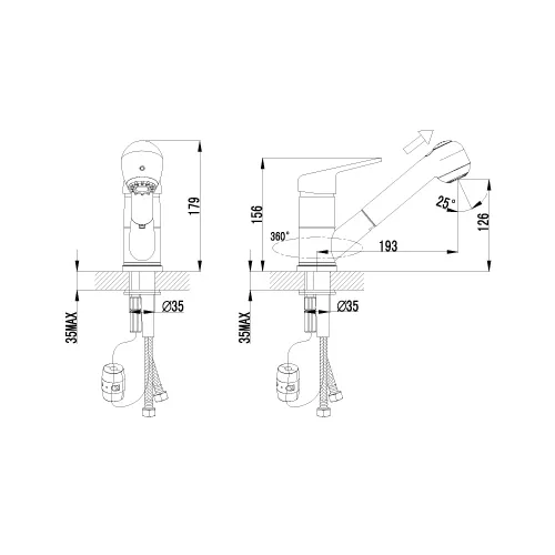 Смеситель Lemark Luna LM4150C для кухни, изображение 2
