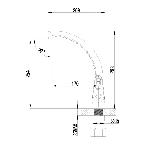 Смеситель Lemark Luna LM4155C для кухни, изображение 2