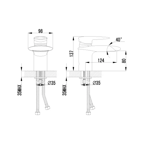 Смеситель Lemark Status LM4446C для раковины с каскадным изливом, изображение 2
