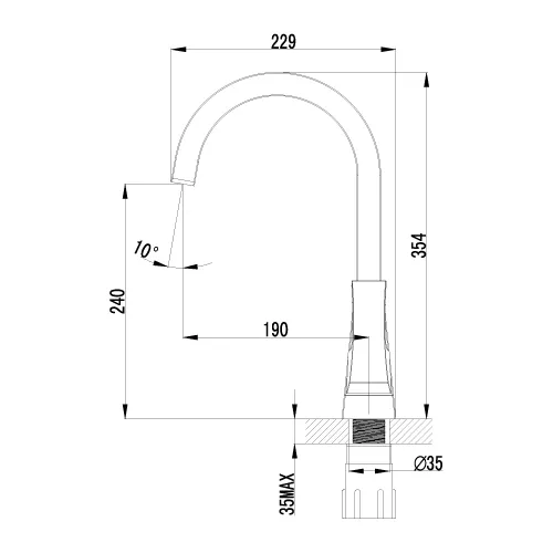 Смеситель Lemark Unit LM4555C для кухни, изображение 2