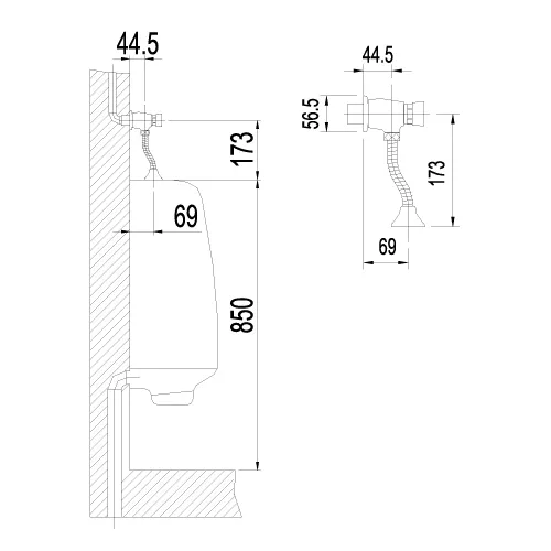 Смывное устройство Lemark Project LM4612C для писсуара, изображение 5