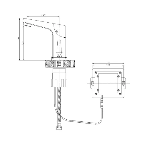 Смеситель Lemark Project LM4655CE для раковины бесконтактный (сенсорный), изображение 2