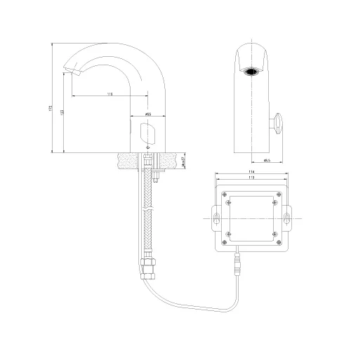 Смеситель Lemark Project LM4656CE для раковины бесконтактный (сенсорный), изображение 2