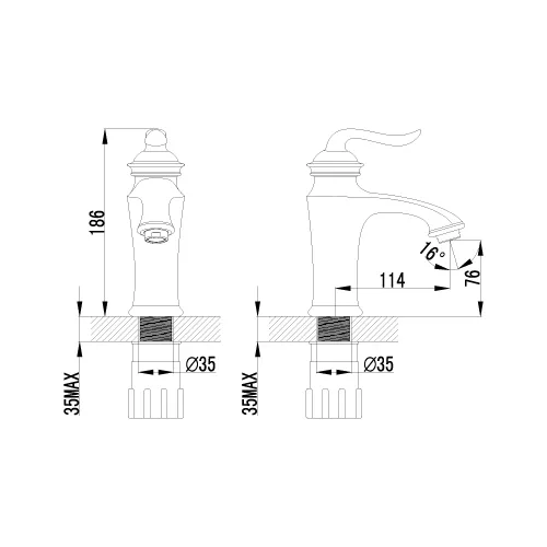 Смеситель Lemark Brava LM4706G для раковины, изображение 2