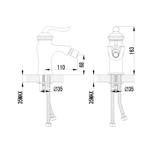 Смеситель Lemark Brava LM4708G для биде, изображение 2