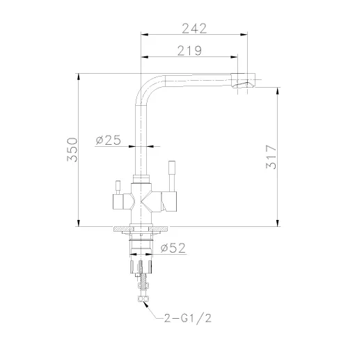 Смеситель Lemark Expert LM5060S для кухни  с подключением к фильтру с питьевой водой, изображение 2