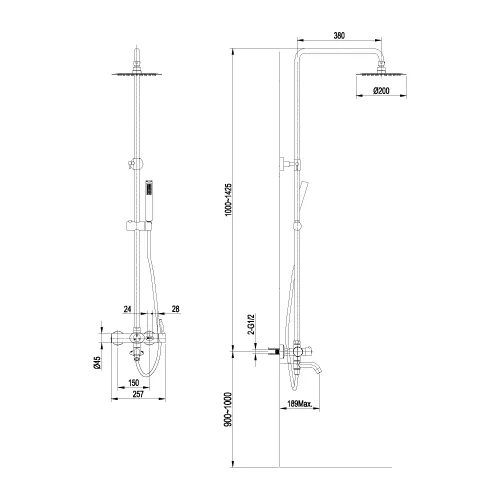 Комплект для ванны и душа  Lemark Element LM5162S, изображение 2