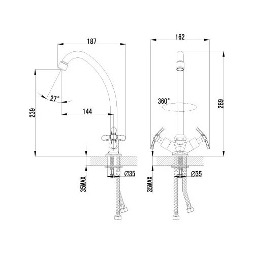 Смеситель  Lemark Partner LM6544C  для кухни, изображение 2