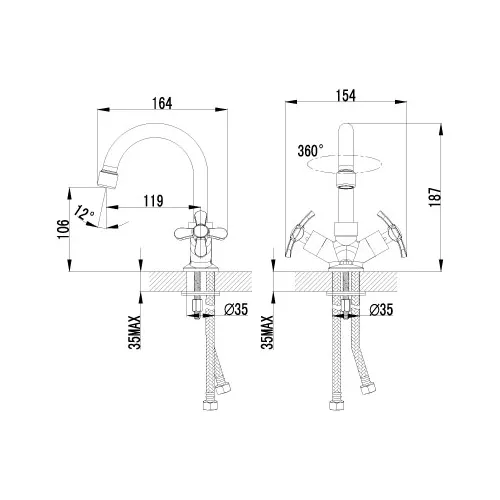 Смеситель  Lemark Partner LM6547C  для раковины, изображение 2