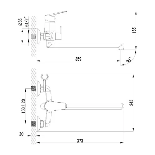 Смеситель Lemark Partner LM6551C универсальный, изображение 2