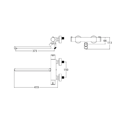 Смеситель Lemark Yeti LM7834C для ванны, термостатический, изображение 2