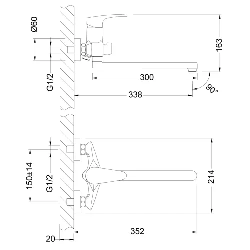Смеситель Lemark Linara LM0451C универсальный, изображение 2