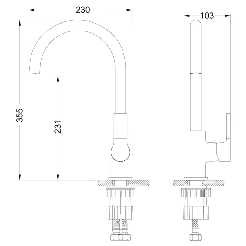 Смеситель Lemark Aura LM0605C для кухни, изображение 3
