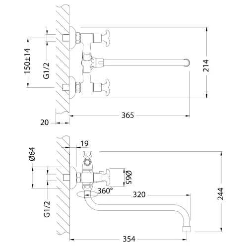 Смеситель Lemark Flora LM0151C универсальный, изображение 3