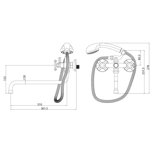 Смеситель Lemark Promotion LM6051C для ванны, изображение 2