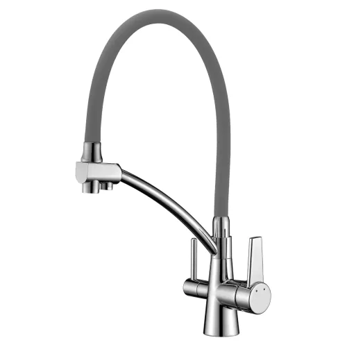 Смеситель Lemark Comfort LM3070C для кухни  с подключением к фильтру с питьевой водой, Выбрать цвет: Серый
