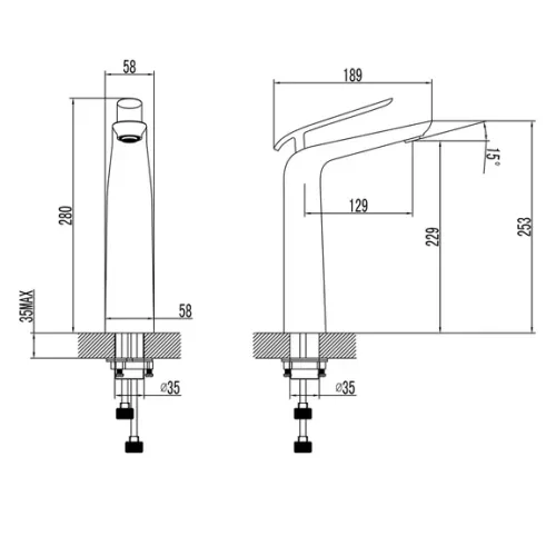 Смеситель Lemark Melange LM4909CW для раковины, изображение 2