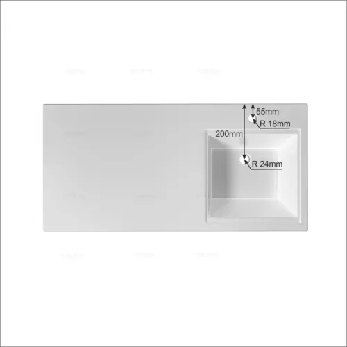 Раковина  над стиральной машиной СанТа Лидер, Выбрать размер: 1000х482, Ориентация: Левая, изображение 3