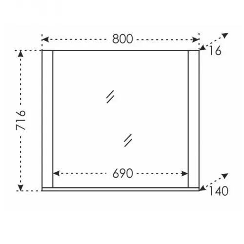 Зеркало с полкой СанТа Венера дуб адриатика, изображение 3