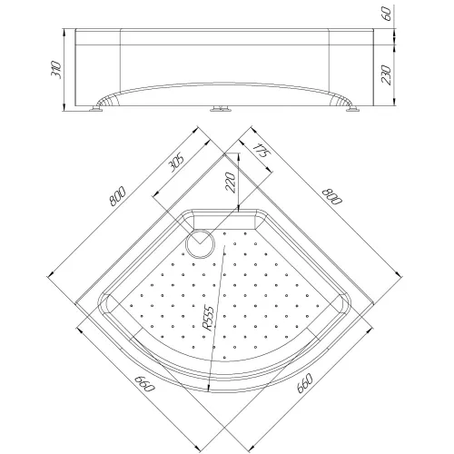 Поддон Radomir радиальный на раме-подставке, изображение 6
