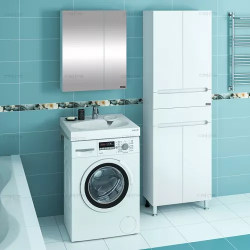 Раковина над стиральной машиной СанТа  Луна с кронштейнами, Выбрать размер: 60х60, изображение 2