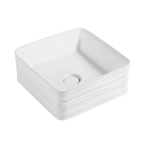 Раковина накладная прямоугольная CeramaLux W1531, Выбрать размер: 38х38х15, изображение 3