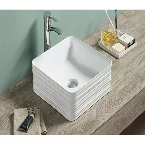 Раковина накладная прямоугольная CeramaLux W1531, Выбрать размер: 38х38х15