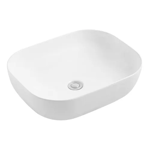 Раковина накладная прямоугольная CeramaLux 78104/78105, Выбрать размер: 50,5х40,5х14, Выбрать цвет: Белый