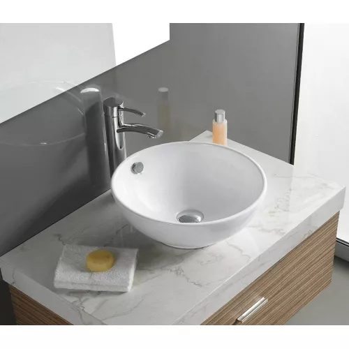 Раковина накладная круглая CeramaLux серия N 9002/9003А, Выбрать размер: 38х38х15, изображение 2