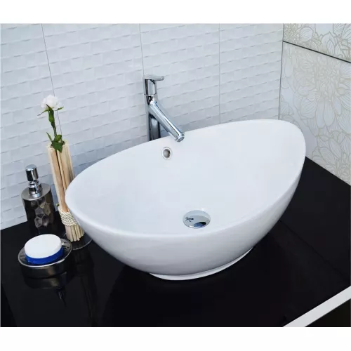 Раковина накладная овальная CeramaLux серия N 9019, изображение 3