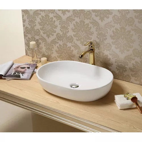 Раковина накладная овальная CeramaLux 9026, Выбрать размер: 47,5, изображение 2